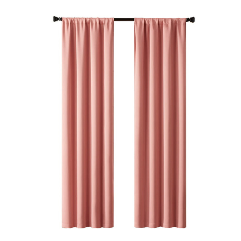 Eclipse Darrell Blackout Rod Pocket Window Curtain Panel Coral 37x84